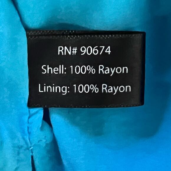 Boston Proper Women’s Turquoise & White Beaded Eyelet Blouse Medium - Picture 15 of 16